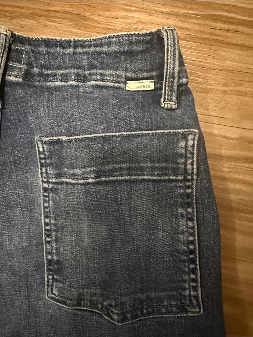 MOTHER The Major Zip Flood Wide Leg Jeans 24 Electric Souvenir $238 - Picture 6 of 12
